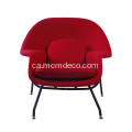 Cadira de saló Cahsmere vermella Eero Saarinen Womb clàssica